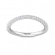 FlyerFit® 14K White Gold Micropave Cutdown Wedding Band