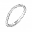 FlyerFit® 14K White Gold Micropave Cutdown Wedding Band