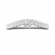 FlyerFit® 14K White Gold Micropave Cutdown Wedding Band