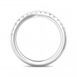 FlyerFit® 14K White Gold Micropave Cutdown Wedding Band