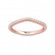 FlyerFit® 14K Pink Gold Micropave Cutdown Wedding Band