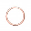 FlyerFit® 14K Pink Gold Micropave Cutdown Wedding Band