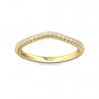 FlyerFit® 18K Yellow Gold Micropave Cutdown Wedding Band