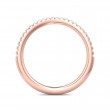 FlyerFit® 14K Pink Gold Micropave Cutdown Wedding Band