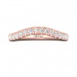 FlyerFit® 14K Pink Gold Micropave Cutdown Wedding Band