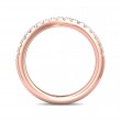 FlyerFit® 14K Pink Gold Micropave Cutdown Wedding Band