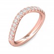 FlyerFit® 14K Pink Gold Micropave Cutdown Wedding Band