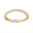 FlyerFit® 14K Yellow Gold Micropave Cutdown Wedding Band