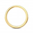 FlyerFit® 14K Yellow Gold Micropave Cutdown Wedding Band