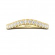 FlyerFit® 18K Yellow Gold Micropave Cutdown Wedding Band