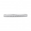 FlyerFit® 14K White Gold Micropave Cutdown Wedding Band