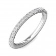 FlyerFit® 14K White Gold Micropave Cutdown Wedding Band