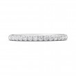 FlyerFit® Platinum Micropave Cutdown Wedding Band