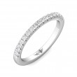 FlyerFit® Platinum Micropave Cutdown Wedding Band