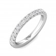 FlyerFit® Platinum Micropave Cutdown Wedding Band