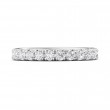 FlyerFit® 14K White Gold Micropave Cutdown Wedding Band