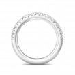 FlyerFit® 18K White Gold Micropave Cutdown Wedding Band