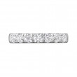 FlyerFit® 14K White Gold Micropave Cutdown Wedding Band