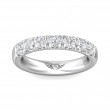 FlyerFit® 14K White Gold Micropave Cutdown Wedding Band