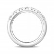 FlyerFit® 14K White Gold Micropave Cutdown Wedding Band