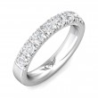 FlyerFit® 14K White Gold Micropave Cutdown Wedding Band