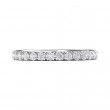 FlyerFit® 18K White Gold Micropave Cutdown Wedding Band