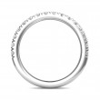 FlyerFit® 18K White Gold Micropave Cutdown Wedding Band