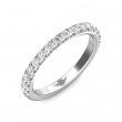 FlyerFit® 18K White Gold Micropave Cutdown Wedding Band