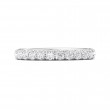 FlyerFit® 14K White Gold Micropave Cutdown Wedding Band