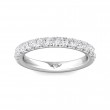 FlyerFit® 14K White Gold Micropave Cutdown Wedding Band