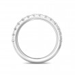 FlyerFit® 14K White Gold Micropave Cutdown Wedding Band