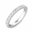 FlyerFit® 14K White Gold Micropave Cutdown Wedding Band