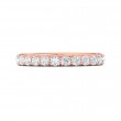 FlyerFit® 18K Pink Gold Micropave Cutdown Wedding Band