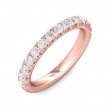 FlyerFit® 18K Pink Gold Micropave Cutdown Wedding Band