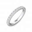 FlyerFit® Platinum Micropave Cutdown Wedding Band