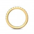 FlyerFit® 18K Yellow Gold Micropave Cutdown Wedding Band