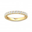 FlyerFit® 18K Yellow Gold Micropave Cutdown Wedding Band