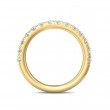 FlyerFit® 18K Yellow Gold Micropave Cutdown Wedding Band