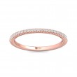 FlyerFit® 14K Pink Gold Micropave Cutdown Wedding Band