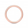 FlyerFit® 14K Pink Gold Micropave Cutdown Wedding Band