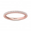 FlyerFit® 18K Pink Gold Micropave Cutdown Wedding Band