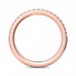 FlyerFit® 18K Pink Gold Micropave Cutdown Wedding Band