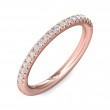 FlyerFit® 18K Pink Gold Micropave Cutdown Wedding Band