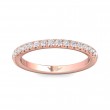 FlyerFit® 18K Pink Gold Micropave Cutdown Wedding Band