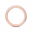 FlyerFit® 18K Pink Gold Micropave Cutdown Wedding Band