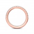 FlyerFit® 14K Pink Gold Micropave Cutdown Wedding Band