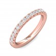 FlyerFit® 14K Pink Gold Micropave Cutdown Wedding Band