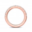 FlyerFit® 18K Pink Gold Micropave Cutdown Wedding Band