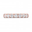 FlyerFit® 18K Pink Gold Micropave Cutdown Wedding Band