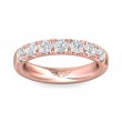 FlyerFit® 18K Pink Gold Micropave Cutdown Wedding Band